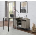 thumbnail image 1 of Zakwani Writing Desk, Gray Oak & Black Finish OF00009, 1 of 5