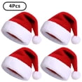 thumbnail image 1 of Zaldita Adults Christmas Hat Santa Hat Holiday Velvet Comfort Extra Thicken Fur Xmas Hat for New Year Type B 4Pcs One Size, 1 of 3