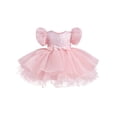 thumbnail image 1 of Zaldita Baby Girls Sequins Princess Birthday Party Dress Pageant Tulle Bowknot Tutu Dress Pink 3-4, 1 of 5
