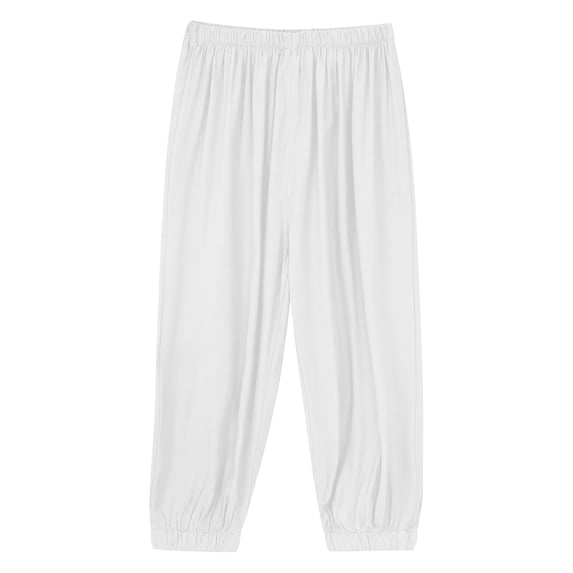 Zaldita Boys Girls Elastic Harem Bloomer Pants Pull-on Trousers Loose Jogger Leggings White 2-3