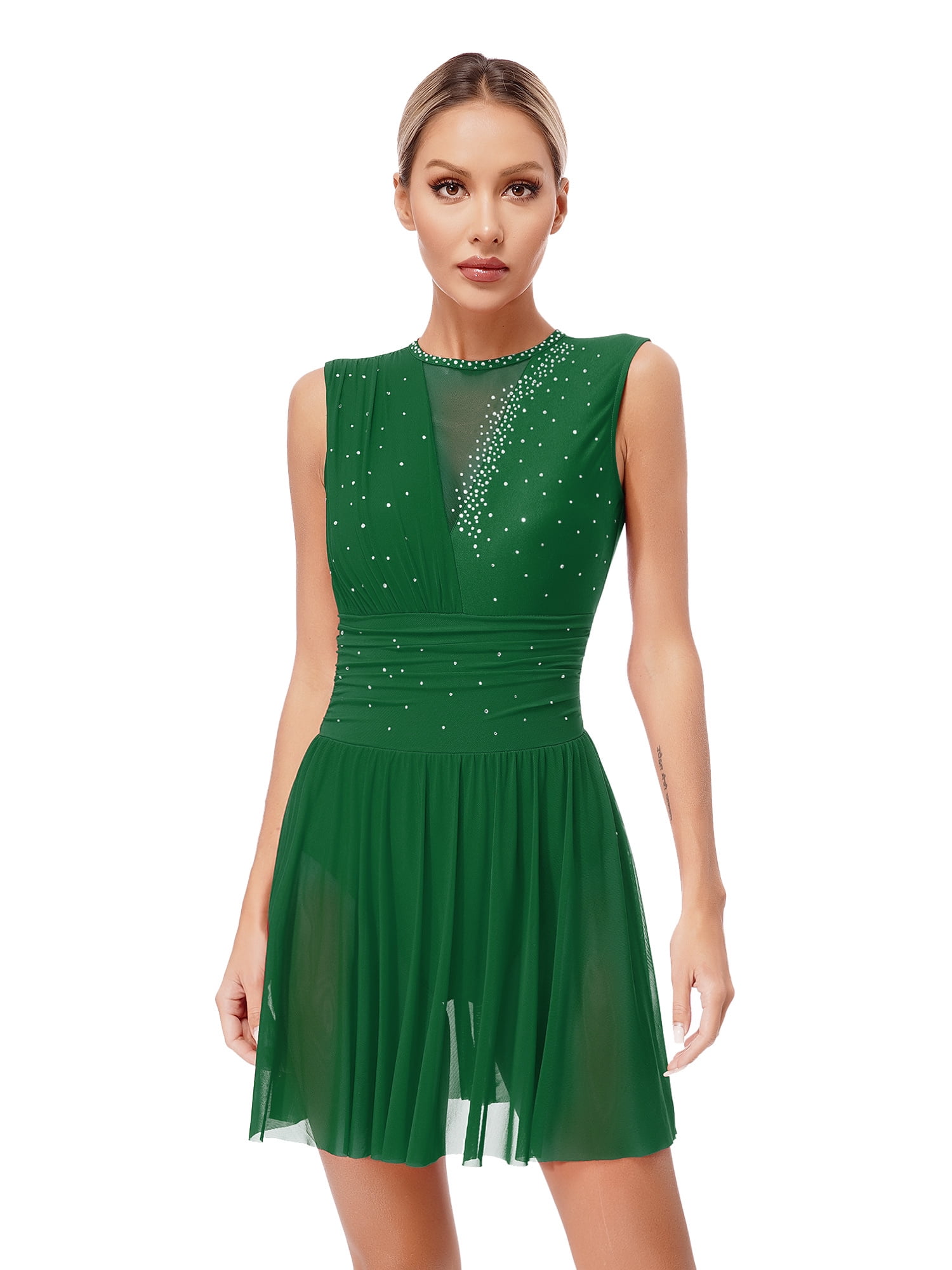 green ice skating dress Custom Figure Skate Dress / Costume Design Consultation – Sleek Edge main image 0