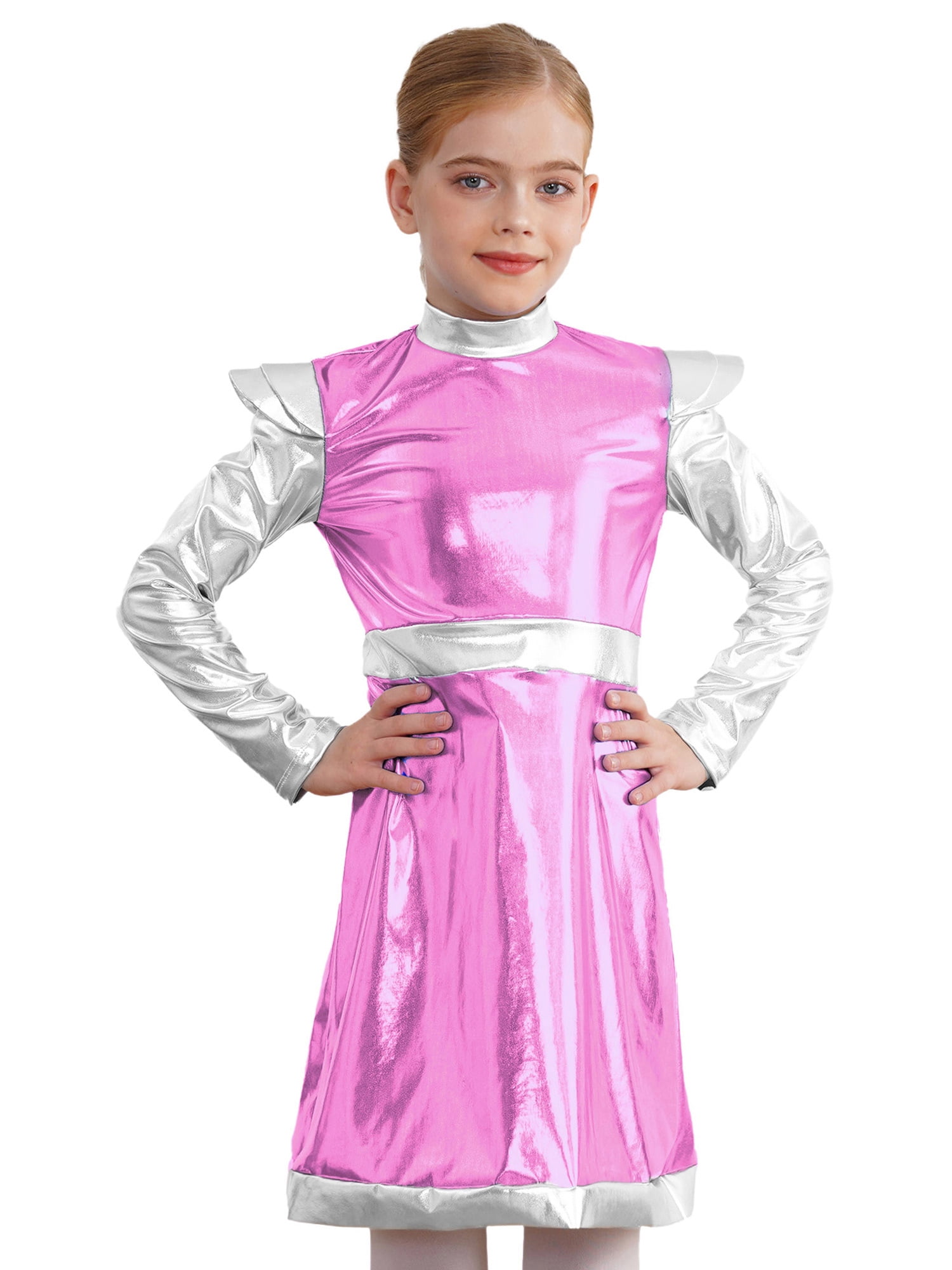 Zaldita Girls Alien Costume Kids Outer Space Man Dress Long Sleeve ...