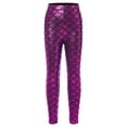 thumbnail image 1 of Zaldita Girls Full Length Leggings Kids Thick Warm Winter Leggings Scales Fish Pants Dancewear Activewear Hot Pink 140, 1 of 7