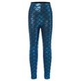 thumbnail image 1 of Zaldita Girls Full Length Leggings Kids Thick Warm Winter Leggings Scales Fish Pants Dancewear Activewear Light Blue 150, 1 of 7