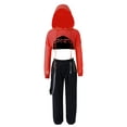 thumbnail image 1 of Zaldita Girls Hip Hop Jazz Street Dance Clothes 3 Piece Outfit Crop Hoodie Tank Top Jogger Pants Set Red 6, 1 of 3