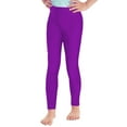 thumbnail image 1 of Zaldita Girls Kids Athletic Dance Leggings Basic Yoga Jeggings Pants Active Tights Sports Activewear Purple 10, 1 of 7