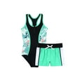 thumbnail image 1 of Zaldita Girls Swimsuit One Piece Swimming Suit for Practice and Competition Bathing Suit with Shorts Tropical Palm 10, 1 of 7