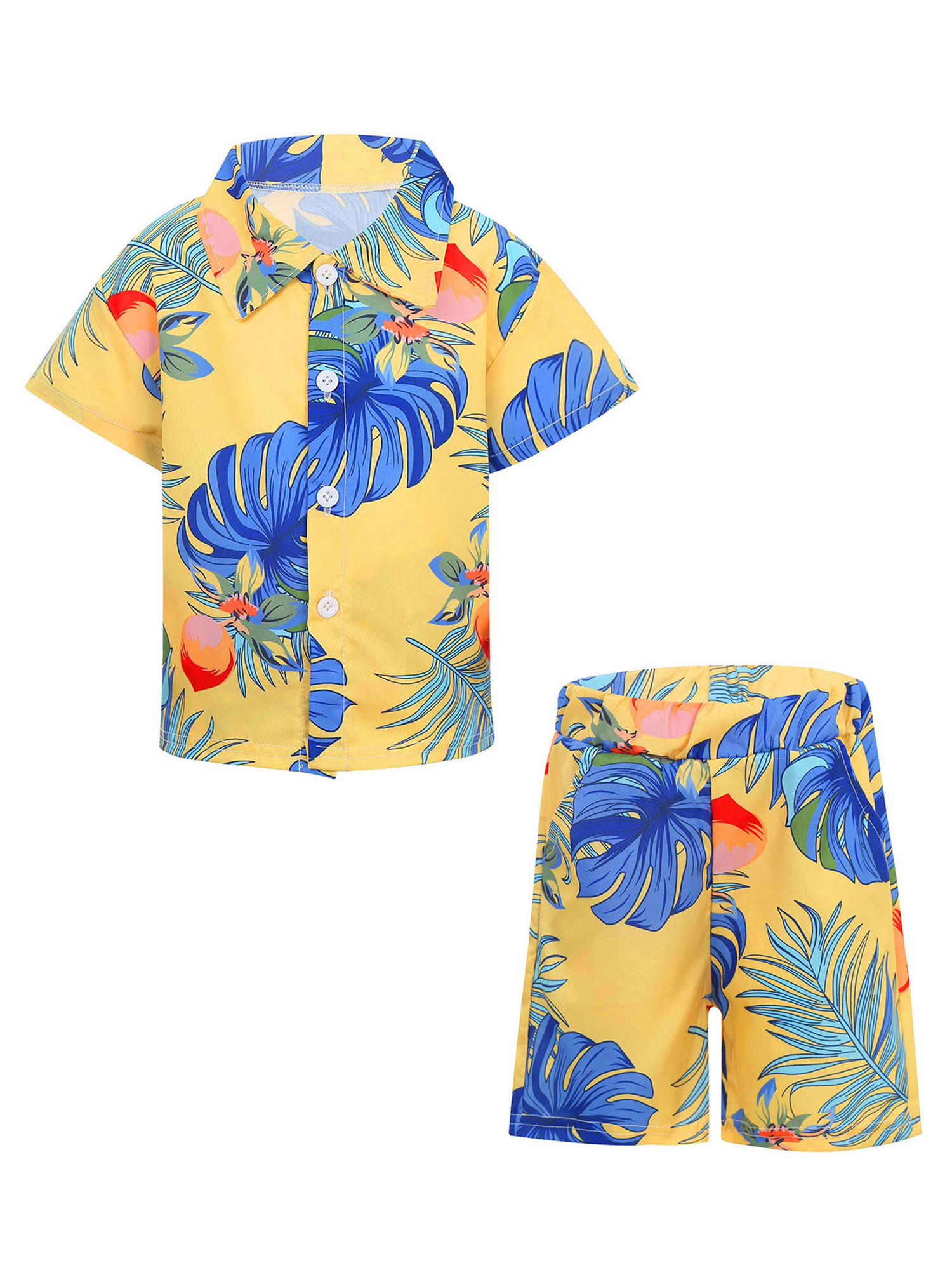 Zaldita Kids Boys 2 Piece Summer Outfits Hawaiian Shirt And Shorts Sets ...