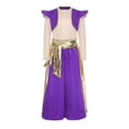 thumbnail image 1 of Zaldita Kids Boys Arabian Prince Adventure Outfit Set Cap Long Sleeve Shirt With Wide-leg Pants Purple 4, 1 of 5