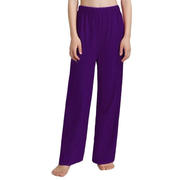 Zaldita Kids Boys Girls Liturgical Worship Praise Dance Palazzo Pants Celebration of Spirit Wide Leg Pants Dancewear Purple 14