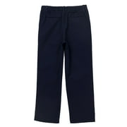 ZALDITA Kids Boys Slim Fit School Uniform Straight Pants Elastic Waistband Formal Suit Trousers Navy Blue 14