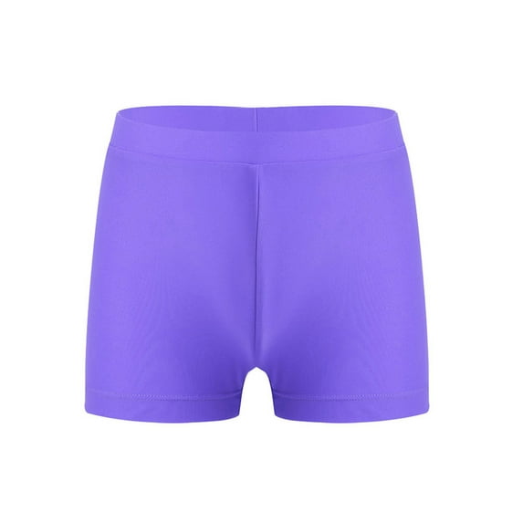 Zaldita Kids Girls Active Swim Shorts Water Sports Swimsuit Bathing Suit Bottoms Athletic Rash Guard Boyshort Light Purple 14