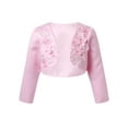 thumbnail image 1 of Zaldita Kids Girls Long Sleeve 3D Flower Bolero Shrug Cardigan for Wedding Birthday Party Pink 3, 1 of 7