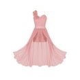 thumbnail image 1 of Zaldita Kids Girls Shiny Sequins Formal Dance Romper Dress One Shoulder Jumpsuit Orange Pink 16, 1 of 7