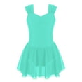 thumbnail image 1 of Zaldita Kids Girls Sleeveless V-Neck Ballet Dance Gymnastic Leotards Dress Athletic Competition Dancewear Green 10, 1 of 7
