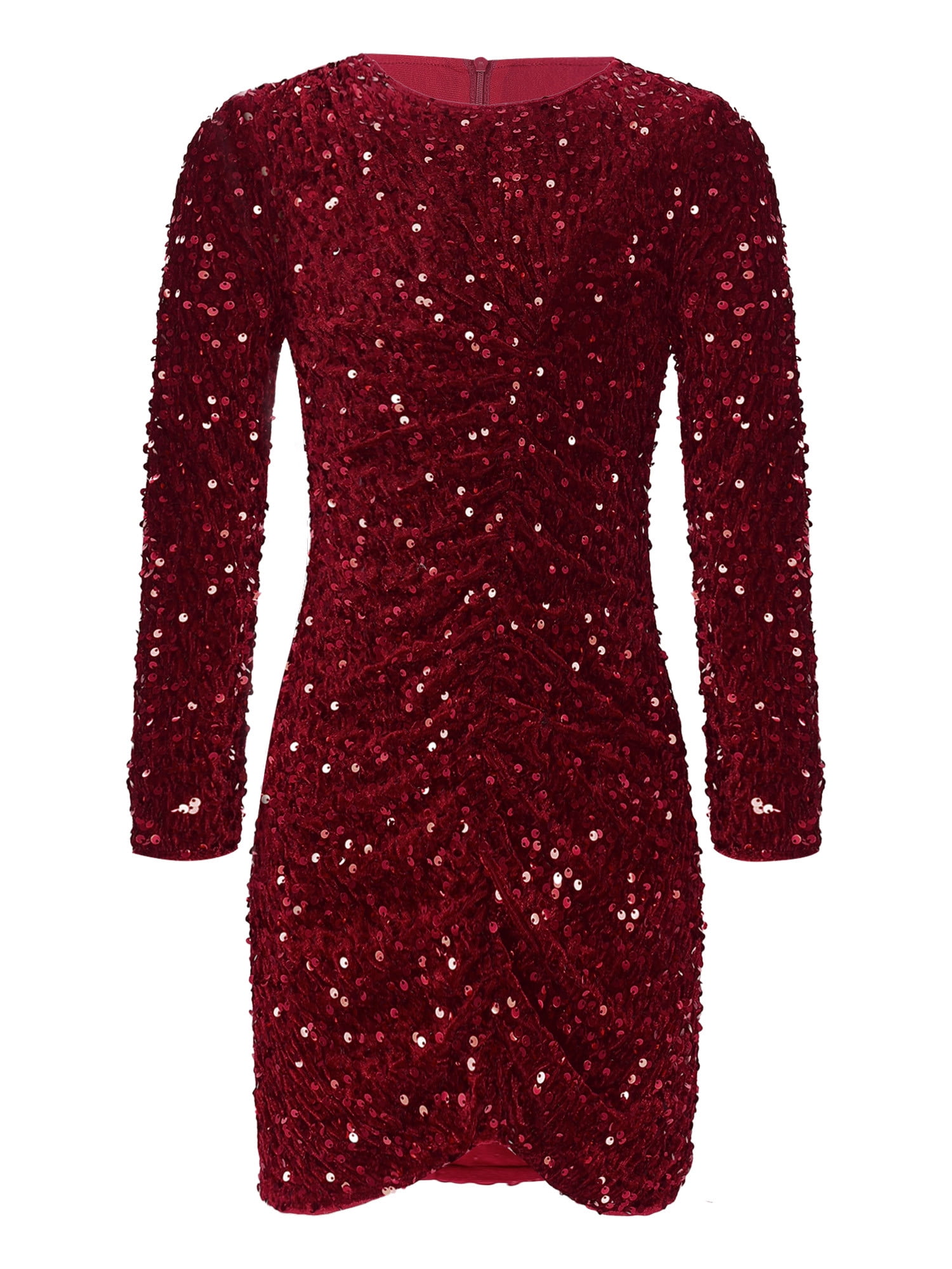 Youth Sequin Lapel Dress