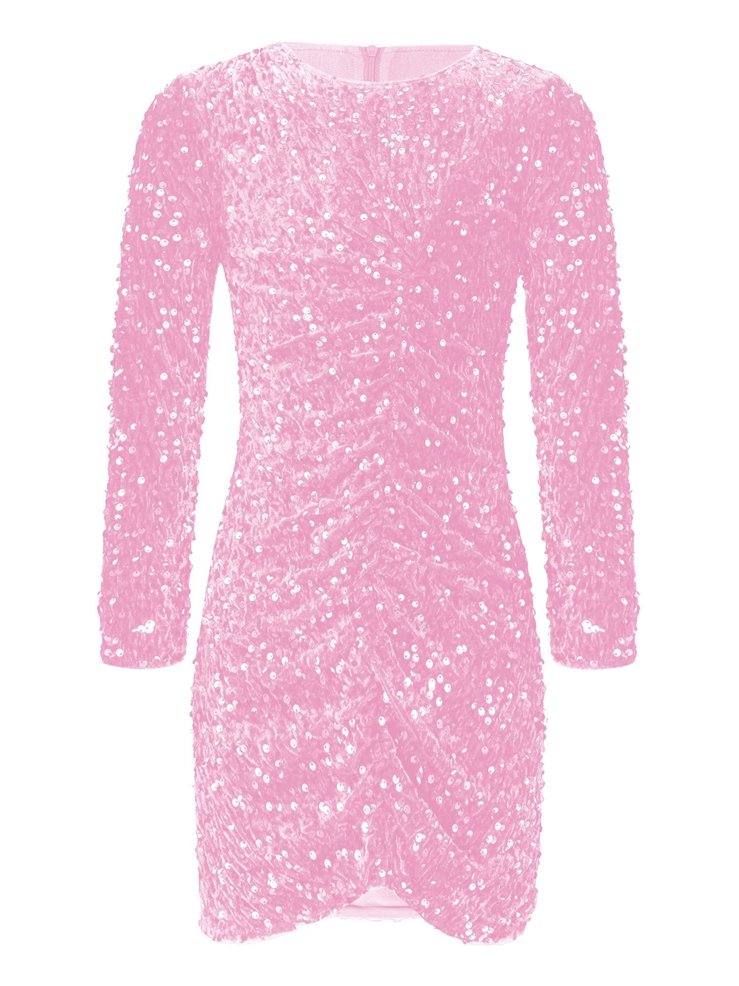 open lace back dress Pink Sequin Kiddie Party Gown Age 5-9 Year GACH215 main image 1