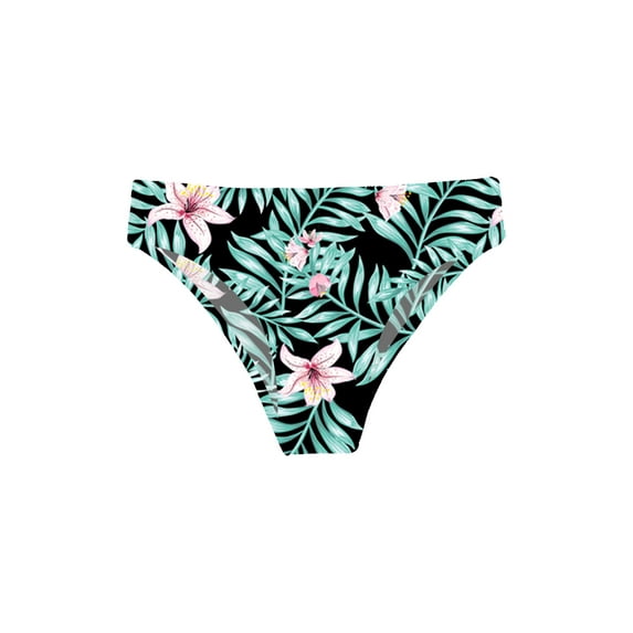 Zaldita Kids Girls Swimming Bottoms UPF50+ Rash Guard Swim Briefs Bikini Swimwear Black&Green 10