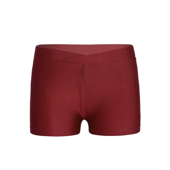 Zaldita Kids Gymnastics Dance Shorts Athletic Booty Shorts Boys Girls Yoga Boyshorts Ballet Tights Burgundy 13-14