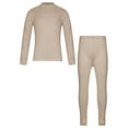 thumbnail image 1 of Zaldita Kids Thermal Underwear Set for Boys Girls Long Johns Base Layer Round Neck Tops with pants Coffee 5-6, 1 of 6