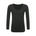 thumbnail image 1 of Zaldita Kids Thermal Underwear Tops Warm Base Layer Shirts Girls Slim Fit Plain Pullover Sleep Tee Type A Black 2-4, 1 of 7