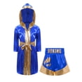 thumbnail image 1 of Zaldita Kids Unisex Boxing Outfit Set Boxing Robe And Shorts For Festivalthemed Parties Dress Up Royal Blue&Gold 8, 1 of 4