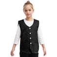 thumbnail image 1 of Zaldita Kids Volunteer Activities Outdoor Vest Button Up Waistcoat Boys Girls Waitress Uniform Black 11-12, 1 of 5
