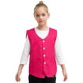 thumbnail image 1 of Zaldita Kids Volunteer Activities Outdoor Vest Button Up Waistcoat Boys Girls Waitress Uniform Hot Pink 7-8, 1 of 5