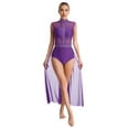 thumbnail image 1 of Zaldita Lyrical Dance for Women Modern Contemporary Dancewear Flowy Mesh Tulle Maxi Dress Purple S, 1 of 7