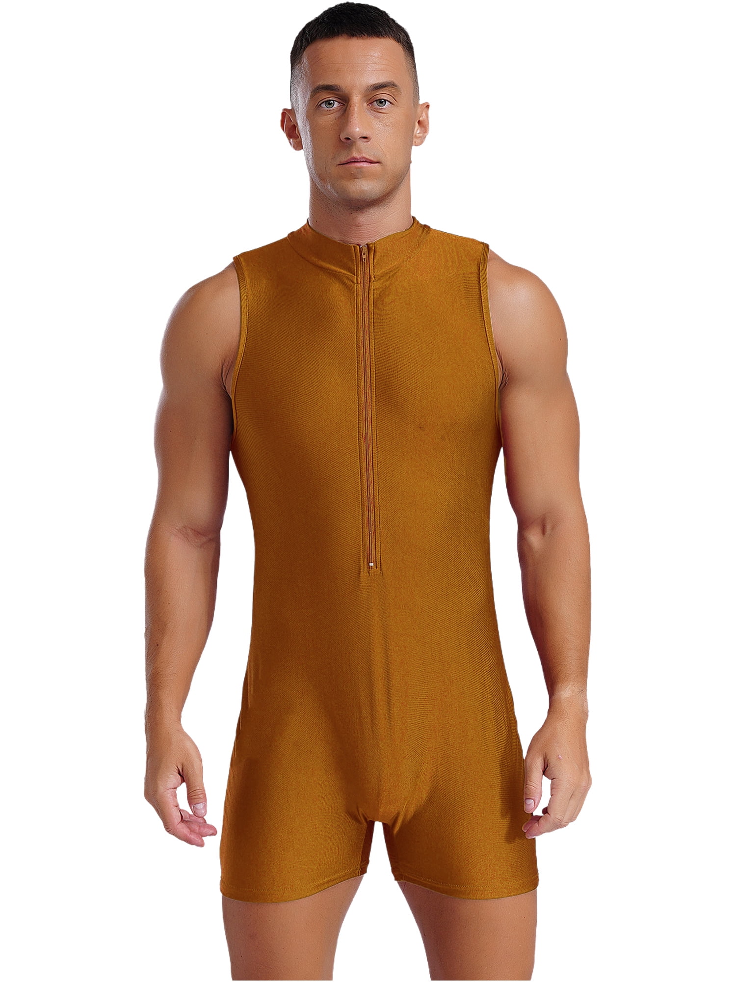 Zaldita Men Gym Workout Bodysuit Leotard Tummy Control Full Body Shaper