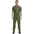 thumbnail image 1 of Zaldita Men's Work Overalls One Piece Mechanics Workwear Lightweight Jumpsuits Short Sleeve Suits Army Green XL, 1 of 7