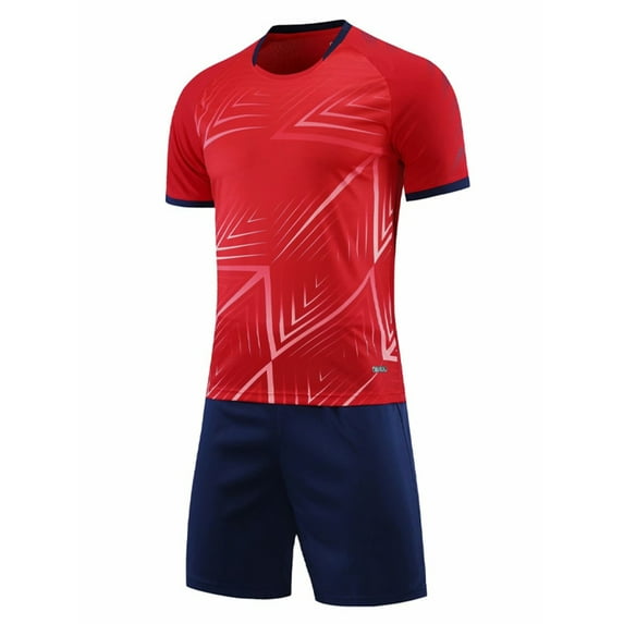 Zaldita Mens Soccer Jersey Football Uniform Team Practice Outfit Mesh Shirts Tops with Athletic Red 4XL