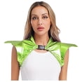 thumbnail image 1 of Zaldita Shiny Metallic Gothic Armor Shrug for Women Steampunk Accessory for Rave Club Fluorescent_Green XL, 1 of 5