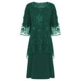 thumbnail image 1 of Zaldita Two Piece Dress Set for Women Plus Size Mother of The Bride Dress Suit Formal Gowns Green 4XL, 1 of 5