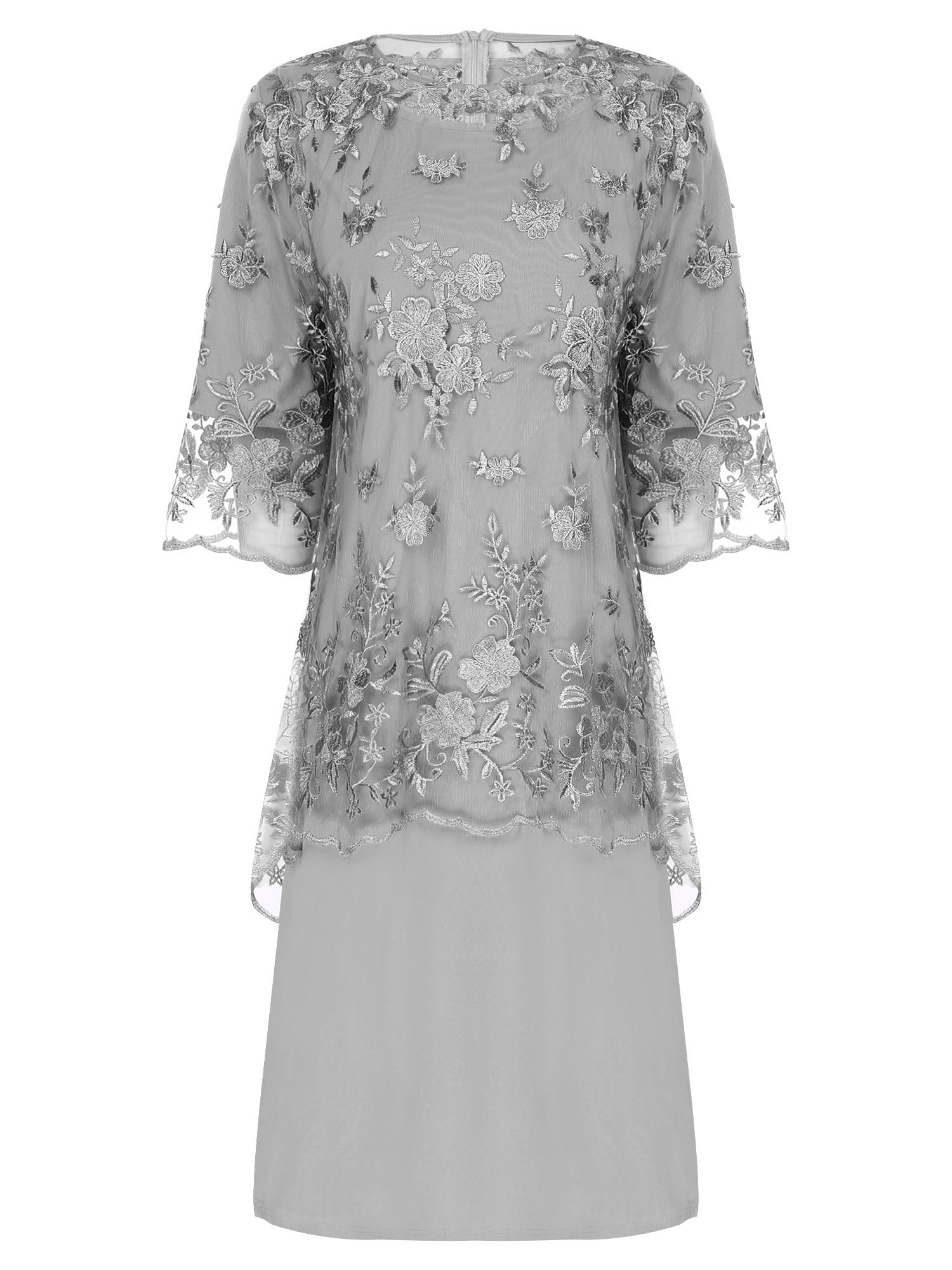 Zaldita Two Piece Dress Set for Women Plus Size Mother of The Bride Dress Suit Formal Gowns Grey XL - Walmart.com Zaldita Two Piece Dress Set for Women Plus Size Mother of The Bride Dress Suit Formal Gowns Grey XL - Walmart.com