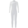 thumbnail image 1 of Zaldita Kids Girls One Piece Full Length Gymnastics Unitard Jumpsuit Boys Team Basic Sequins Yoga Leotard Dancewear White 16, 1 of 5