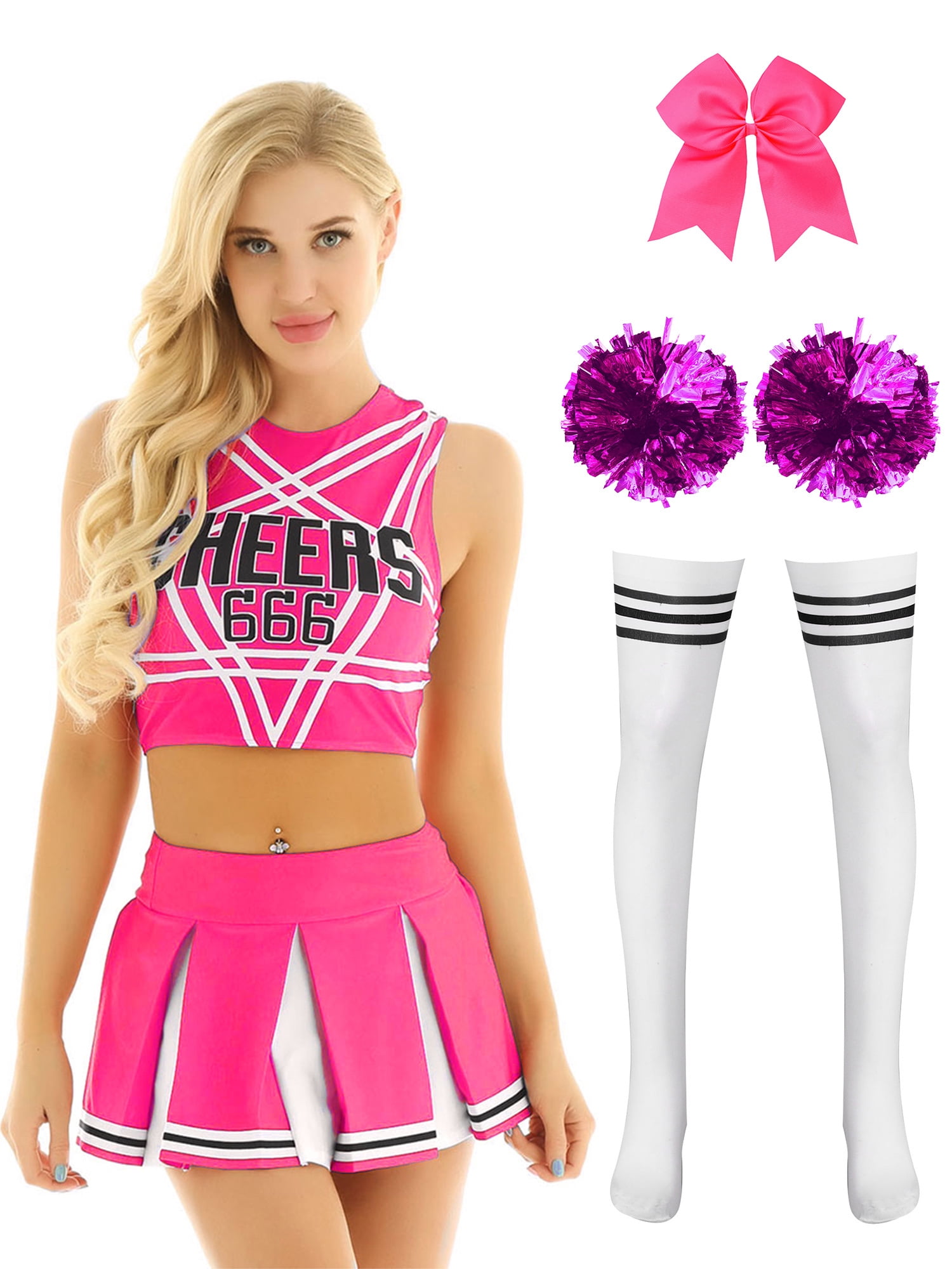 Playful Cheerleader Mini Skirt & Crop Top main image 1