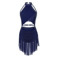 thumbnail image 1 of Zaldita Women Lyrical Dance Dress Contemporary Dancing Flowy Tulle Skirt Leotard Ballet Dancewear Navy Blue XL, 1 of 5