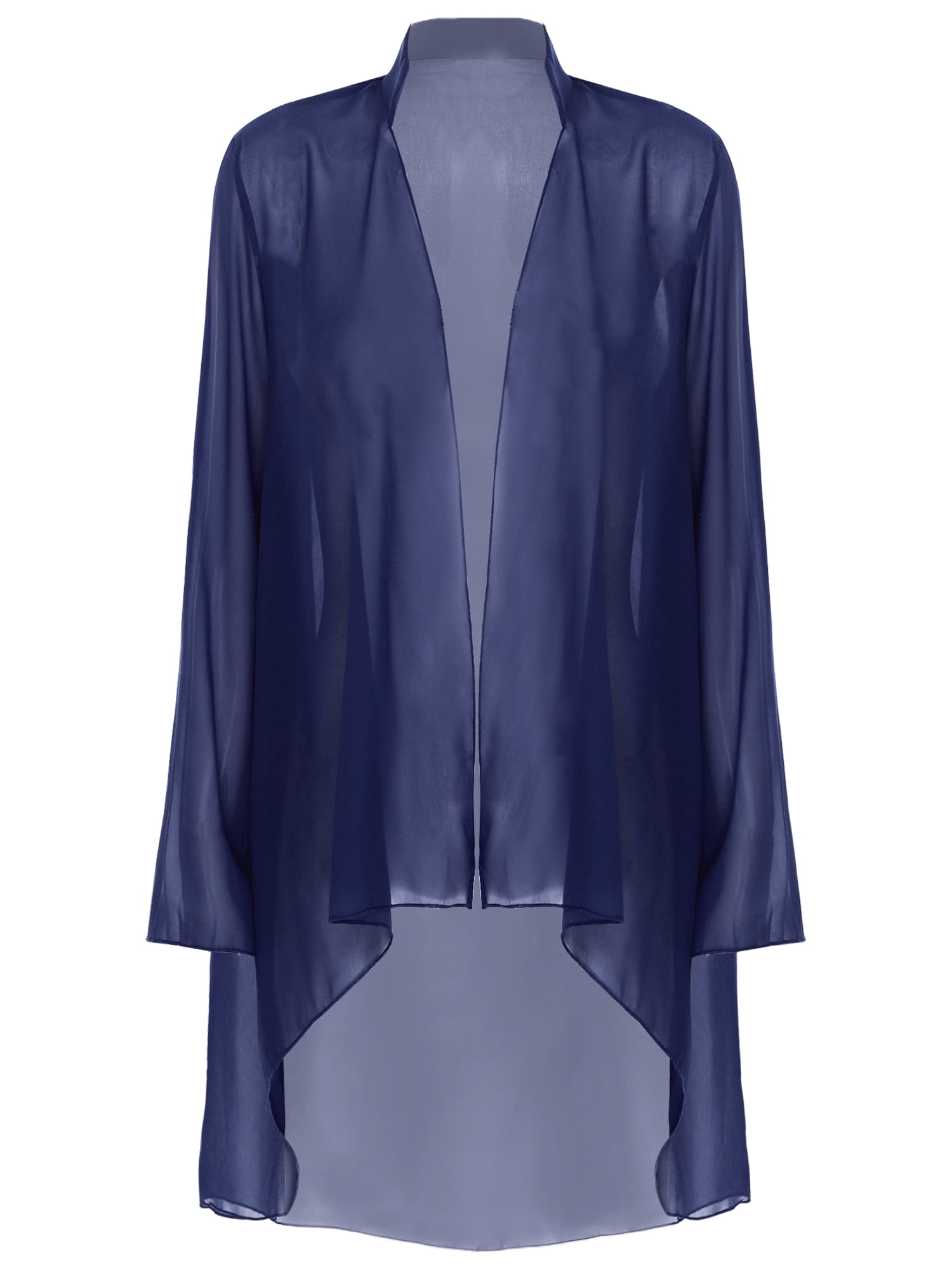 Zaldita Women's Chiffon Open Front Long Sleeve Sheer Bolero Shrugs