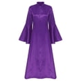 thumbnail image 1 of Zaldita Women's Church Clergy Dress Flared Sleeve Maxi Dress Choir Robe Priest Robe Liturgical Robe Purple M, 1 of 5