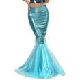 thumbnail image 1 of Zaldita Women's Party Dress Sequins Mermaid Long Tail Skirt with Asymmetric Mesh Panel Blue L, 1 of 7