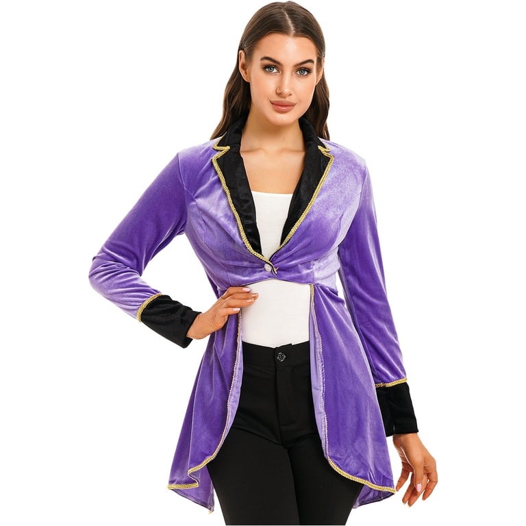 Zaldita Womens Circus Ringmaster Halloween Outwear Velvet