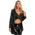 thumbnail image 1 of Zaldita Womens Sequin Circus Ringmaster Blazer Tailcoat Magician One-Button Jacket Black L, 1 of 7