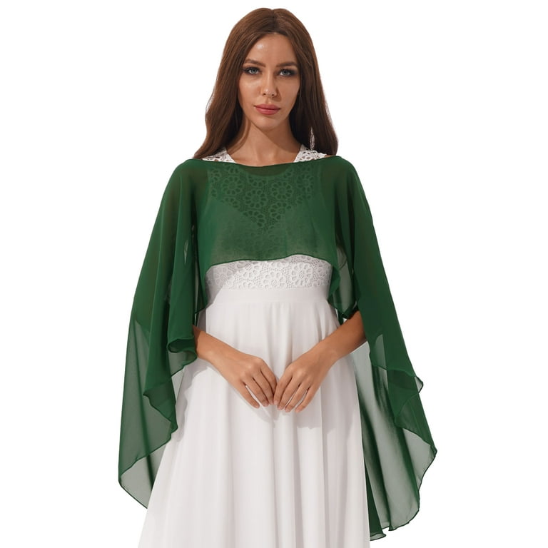 Zaldita Womens Soft Chiffon High Low Shawl Wraps Evening Shrug