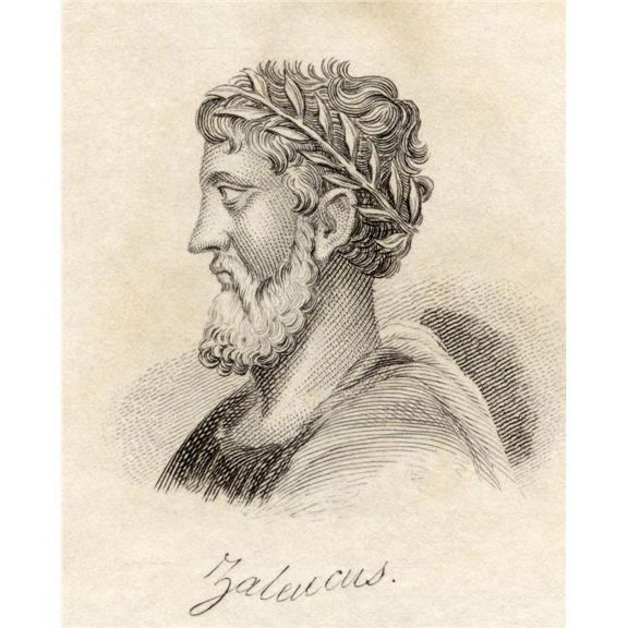 Zaleucus 7th Century Bc Greek Lawgiver of Epizephyrian Locri In Italy Deviser of The First Written Greek Law Code Named Poster Print - Large - 26 x 32