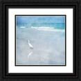 thumbnail image 1 of Zalewski, Christine 12x12 Black Ornate Wood Framed with Double Matting Museum Art Print Titled - Coastal Beach Watercolor  Landscape Egret Sea Bird I, 1 of 4