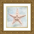 thumbnail image 1 of Zalewski, Christine 20x20 Gold Ornate Wood Framed with Double Matting Museum Art Print Titled - Blue Cream Starfish, 1 of 4