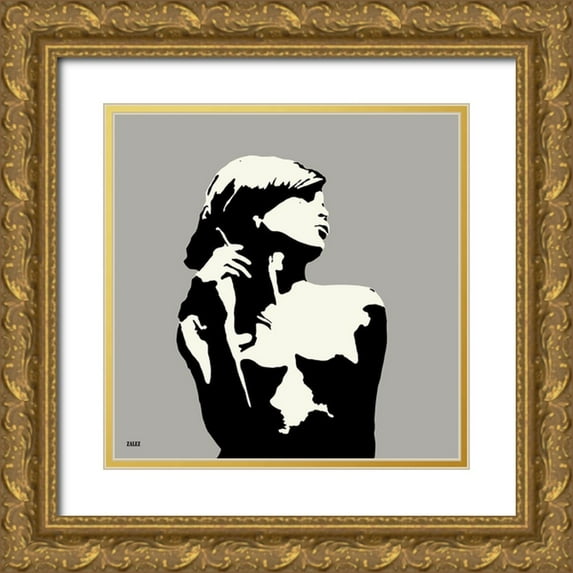 Zalez 15x15 Gold Ornate Wood Framed with Double Matting Museum Art Print Titled - Nel Smoke
