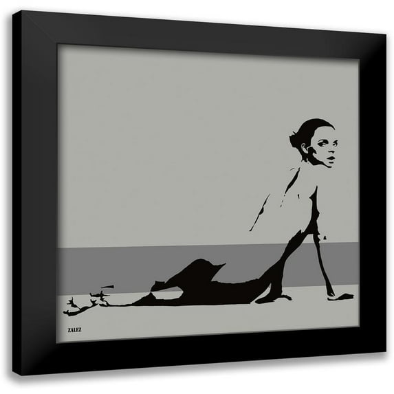 Zalez 20x20 Black Modern Framed Museum Art Print Titled - Ofemija