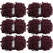 Zallac Bulky Loop Yarn for Finger Knitting Soft,Off The Hook Loop Yarn,No-Needle Craft Chenille Yarn for Crocheting,Christmas Tie Dye Hand-Knitting Yarn,6 Pack